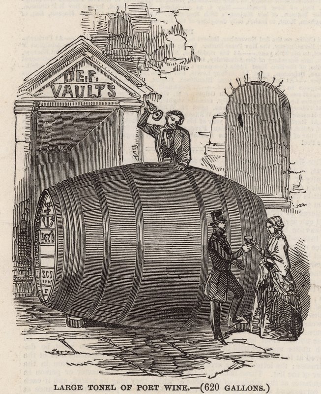 Grand tonneau de vin de porto - English School