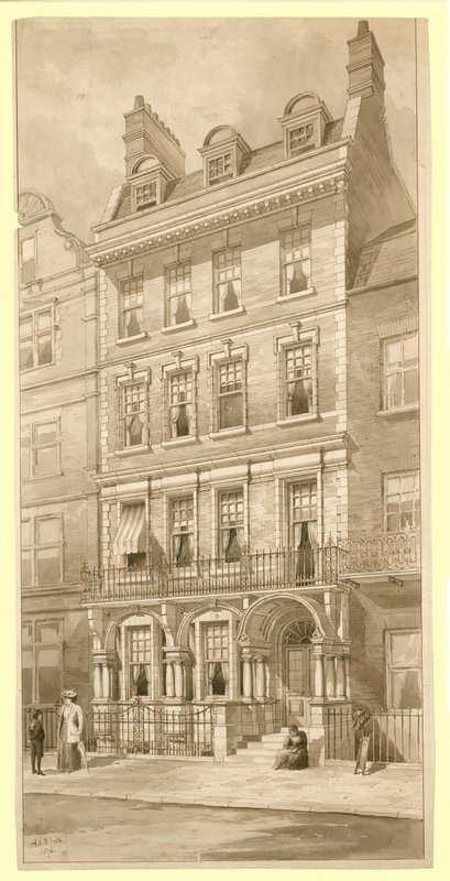 Dernière maison au coin de Bedford Square et Adeline Street, Londres - English School
