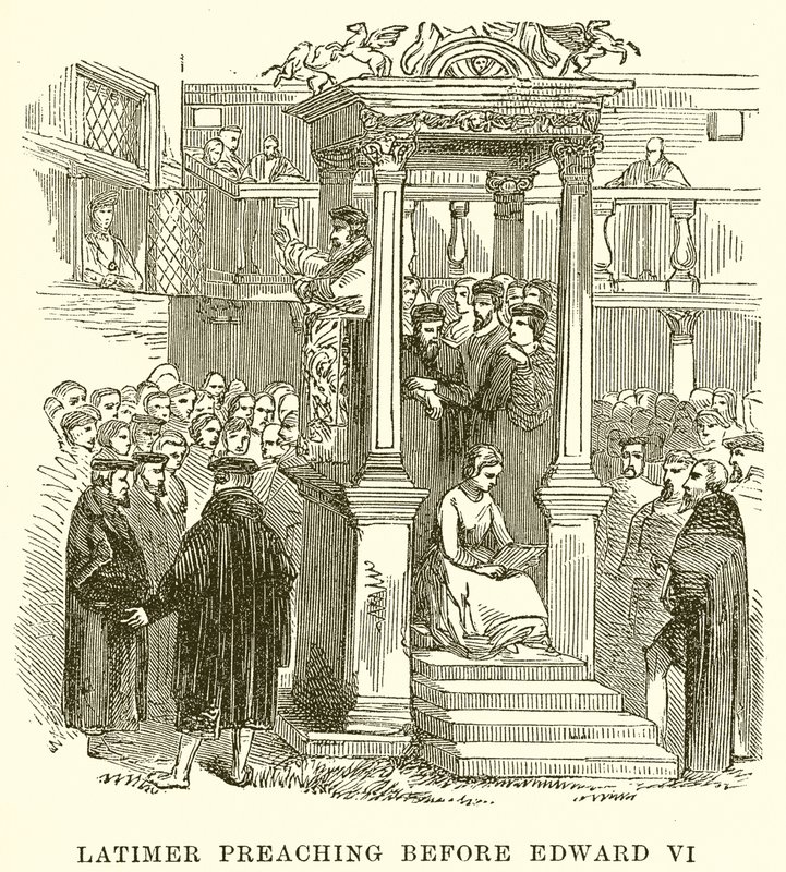Latimer prêchant devant Édouard VI - English School
