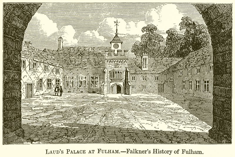 Palais de Laud à Fulham.--Histoire de Fulham par Falkner - English School