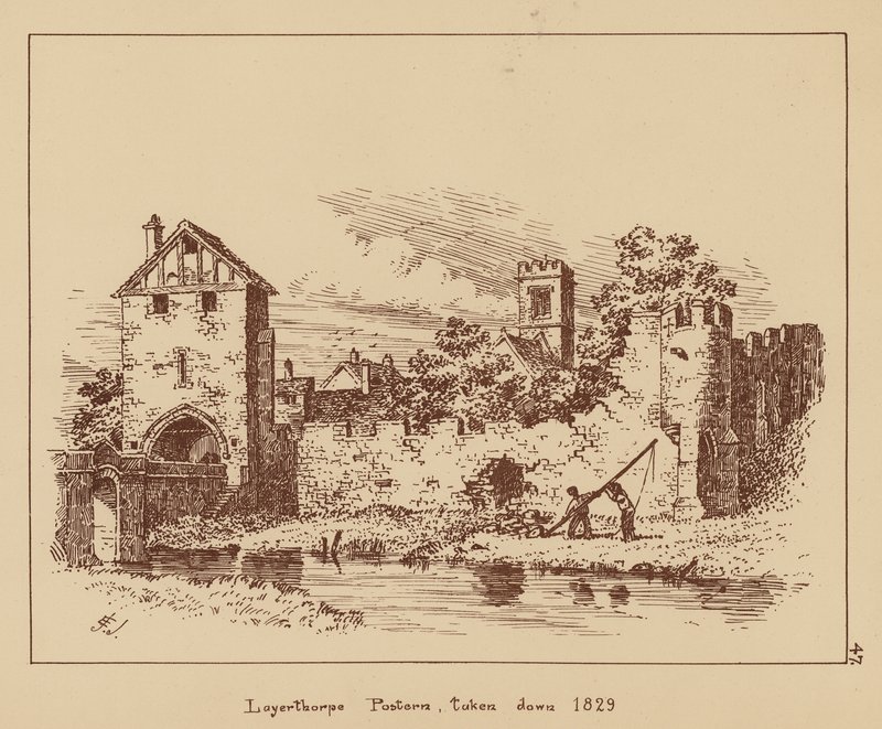 Layerthorpe Postern, démolie en 1829 - English School