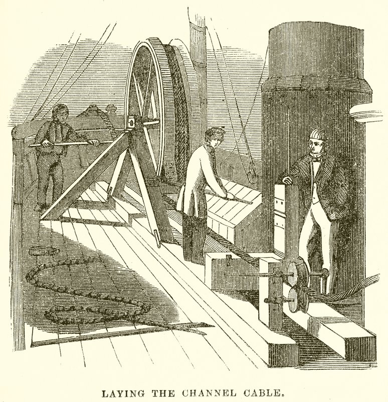 Pose du câble de la Manche - English School
