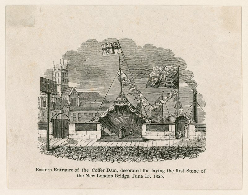 Pose de la première pierre du nouveau pont de Londres - English School