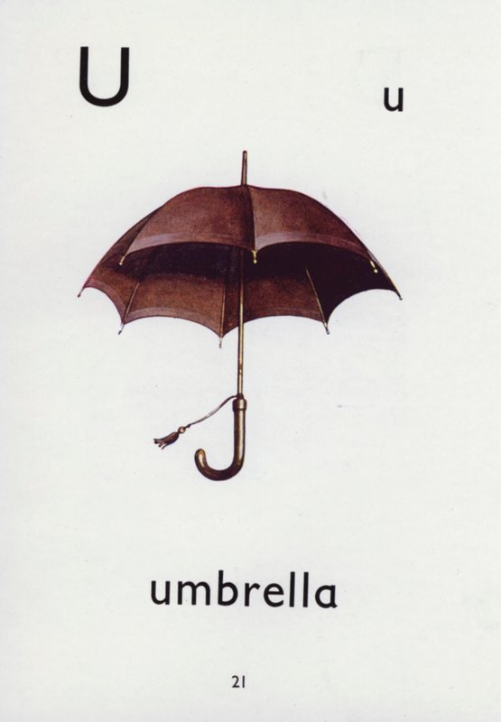 Lettre U, parapluie - English School