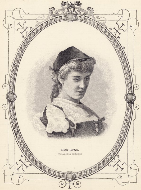 Lilian Nordica (la cantatrice américaine) (gravure) - English School