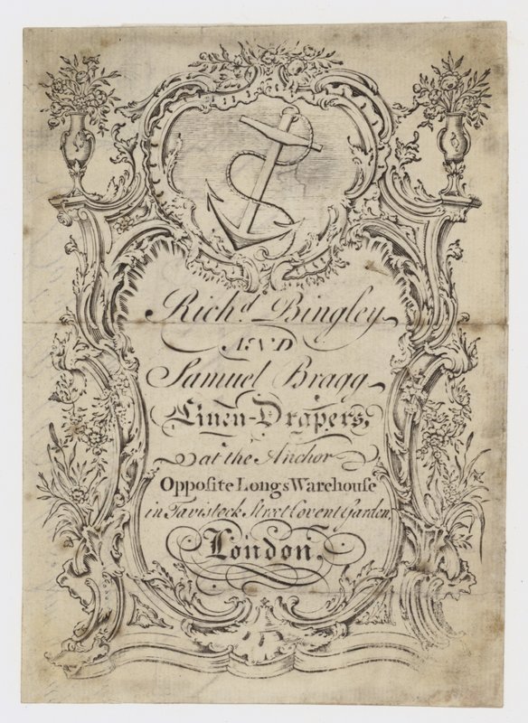 Drapier de lin, Bingley & Bragg, carte de visite - English School