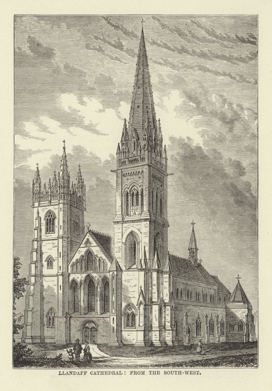 Cathédrale de Llandaff, vue du sud-ouest - English School