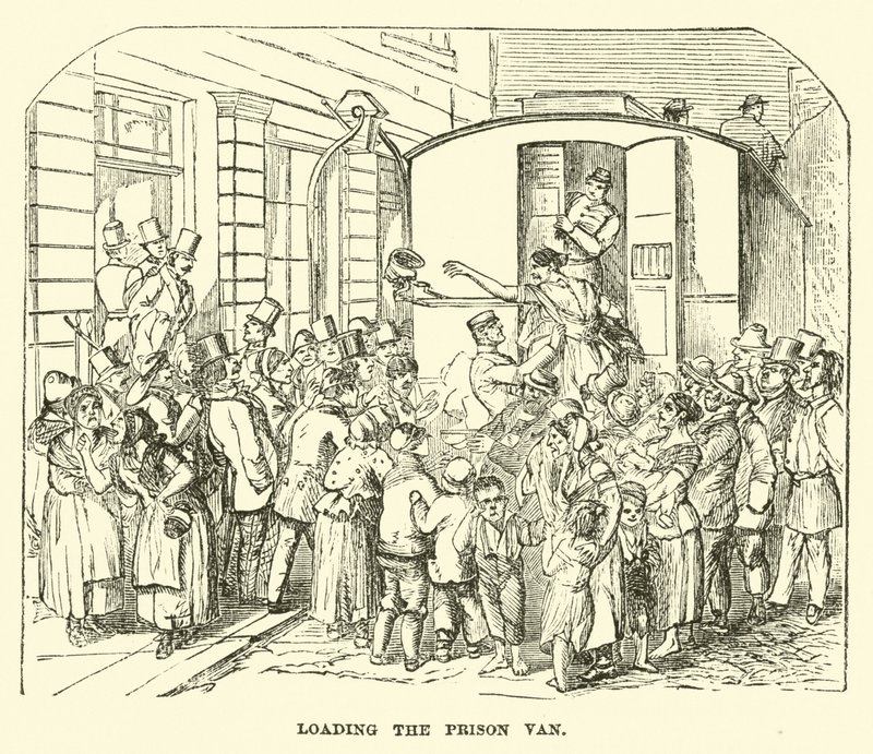 Chargement du fourgon de prison - English School