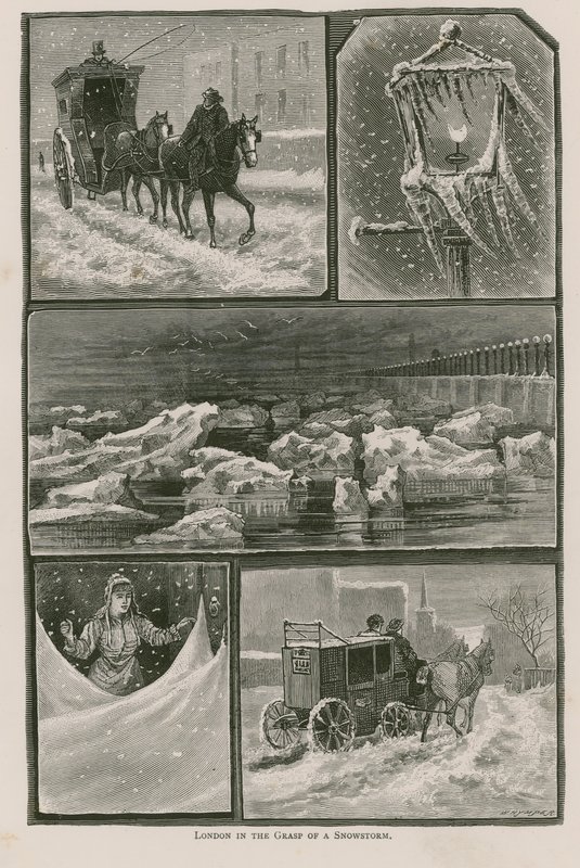 Londres sous une tempête de neige - English School