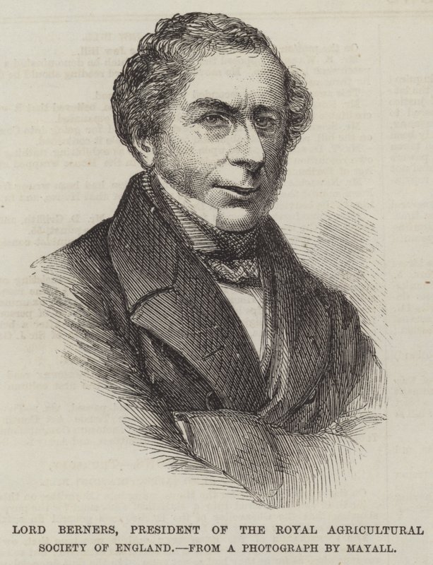 Lord Berners, président de la Royal Agricultural Society of England (gravure) - English School