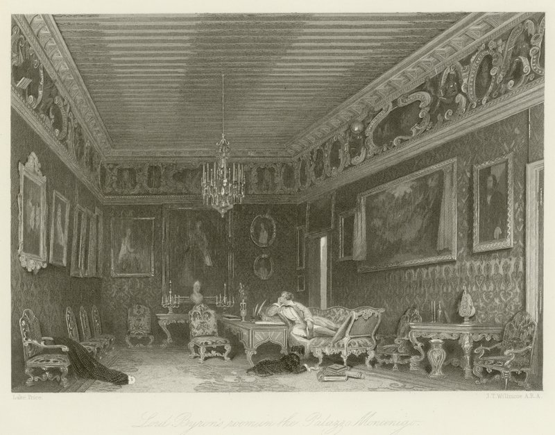 Chambre de Lord Byron au Palazzo Mocenigo - English School