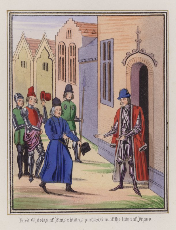 Lord Charles de Blois prend possession de la ville de Jugon - English School