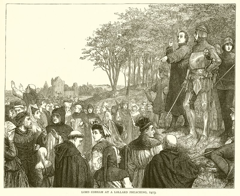 Lord Cobham à une prédication lollarde, 1413 - English School