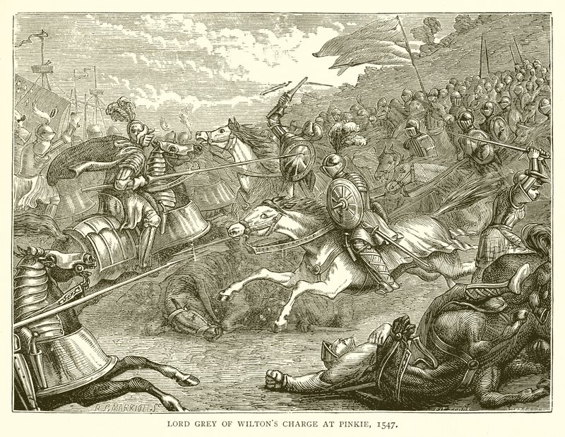 Charge de Lord Grey de Wilton à Pinkie, 1547 - English School
