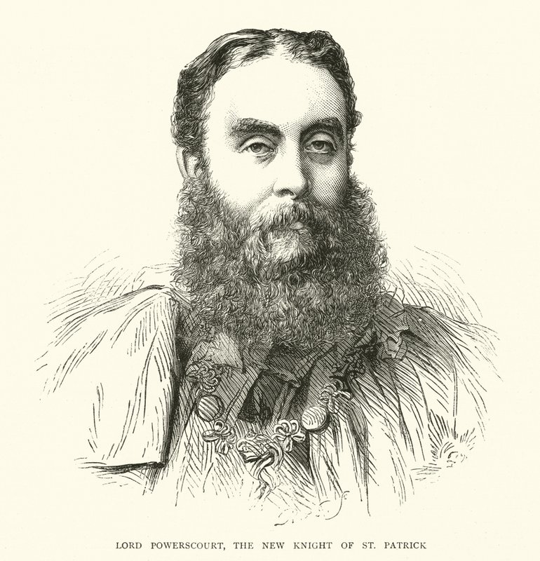 Lord Powerscourt, le nouveau chevalier de Saint-Patrick (gravure) - English School