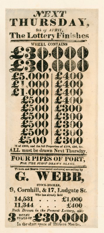 Publicité de loterie - English School