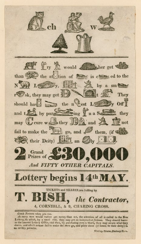 Publicité de loterie - English School
