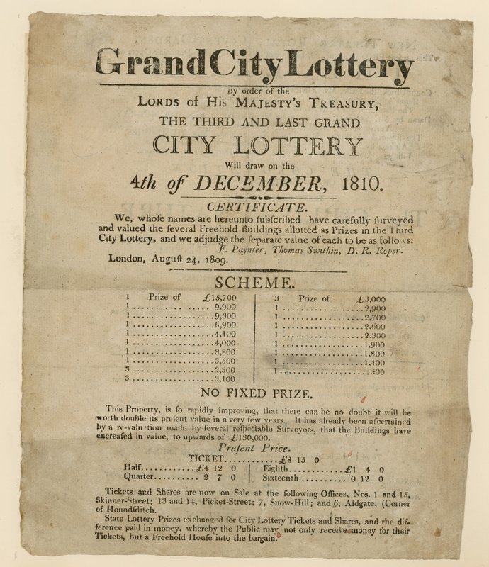 Publicité de loterie - English School