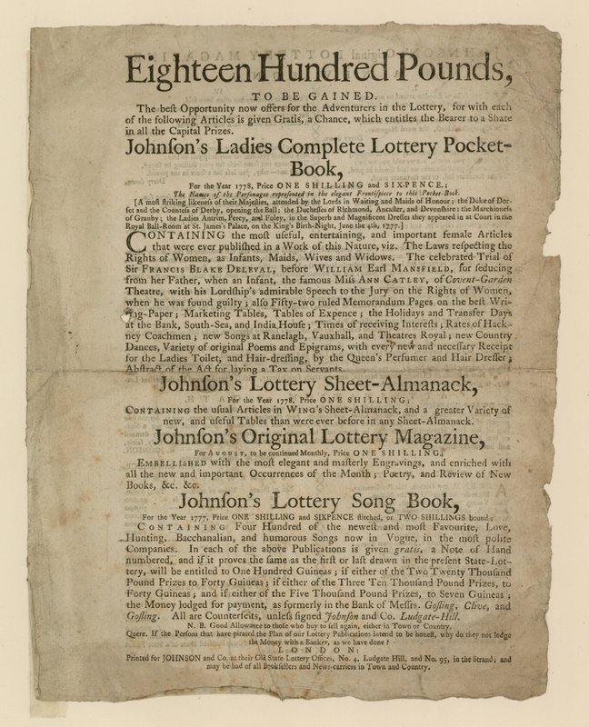 Publications de loterie - English School