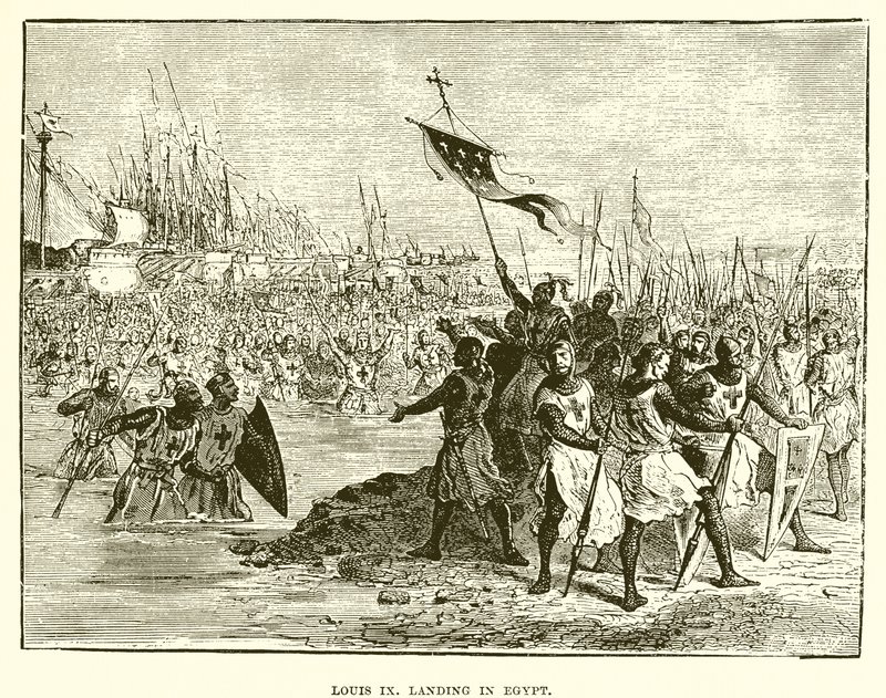 Louis IX débarquant en Égypte - English School