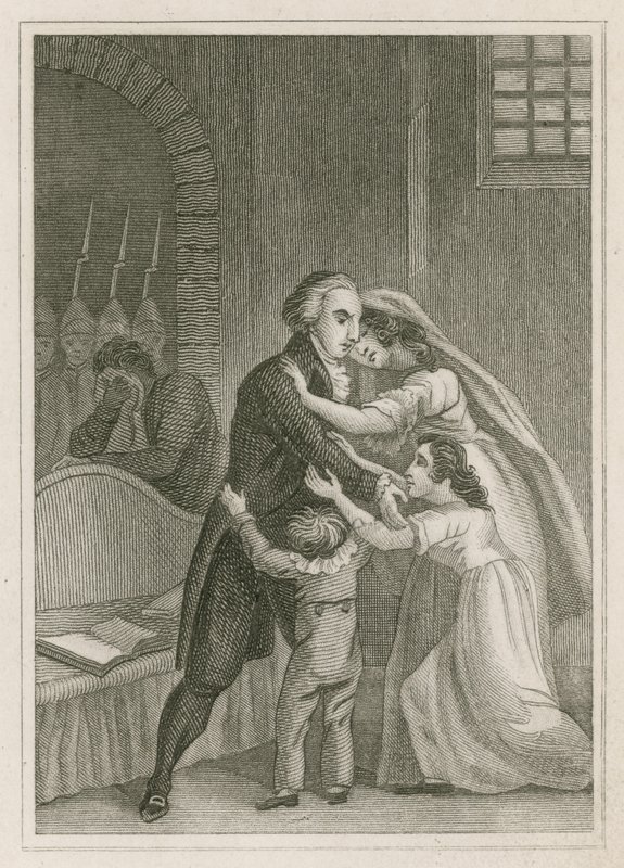 Louis XVI de France prenant congé de sa famille, 1793 - English School