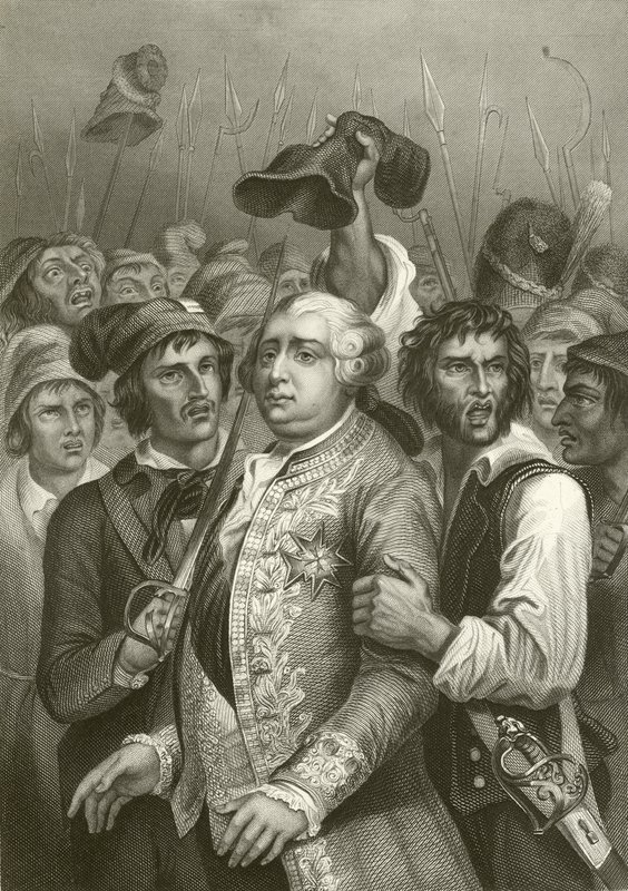 Louis XVI menacé par la foule lors de leur visite aux Tuileries - English School