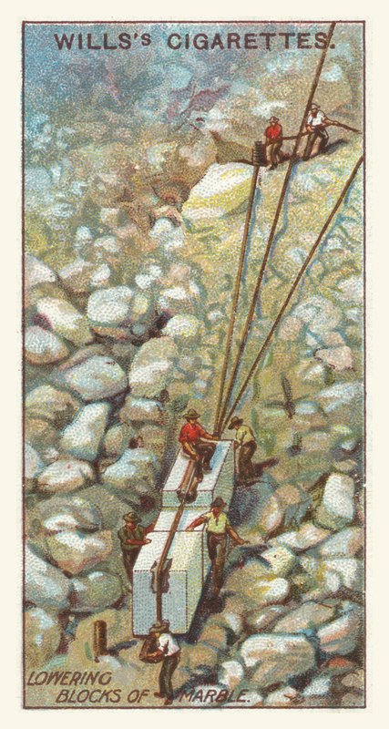 Abaissement de blocs de marbre (chromolitho) - English School