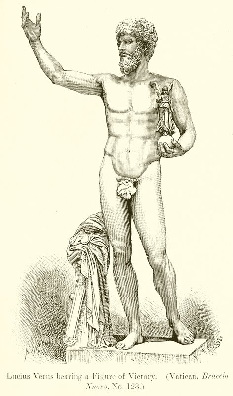 Lucius Verus portant une figure de la Victoire (Vatican, Braccio Nuovo. No. 123) - English School
