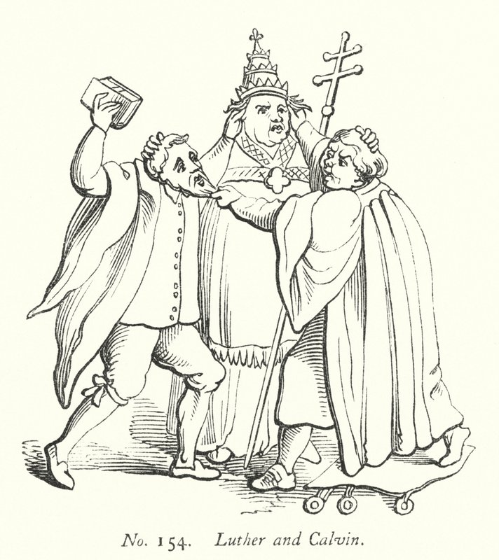 Luther et Calvin (gravure) - English School
