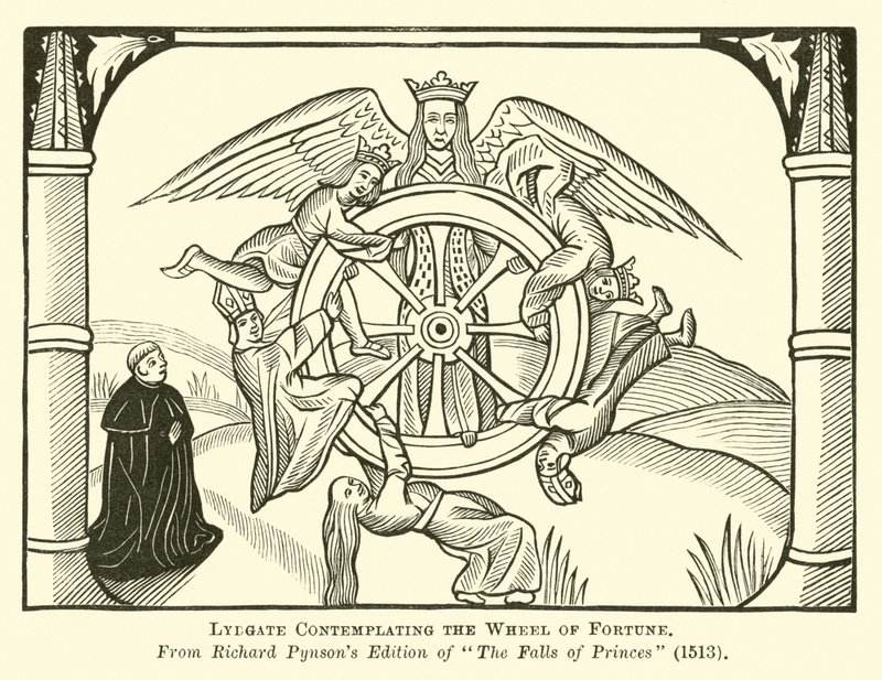 Lydgate contemplant la roue de la fortune - English School