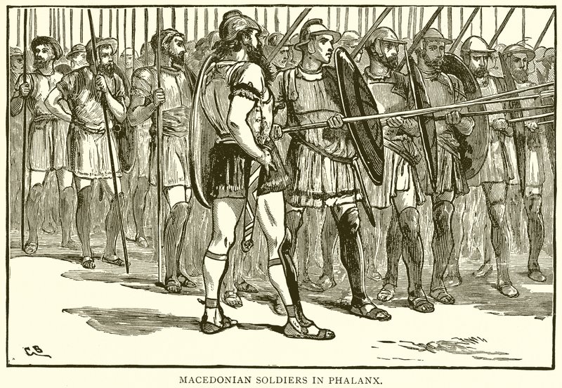 Soldats macédoniens en phalange - English School