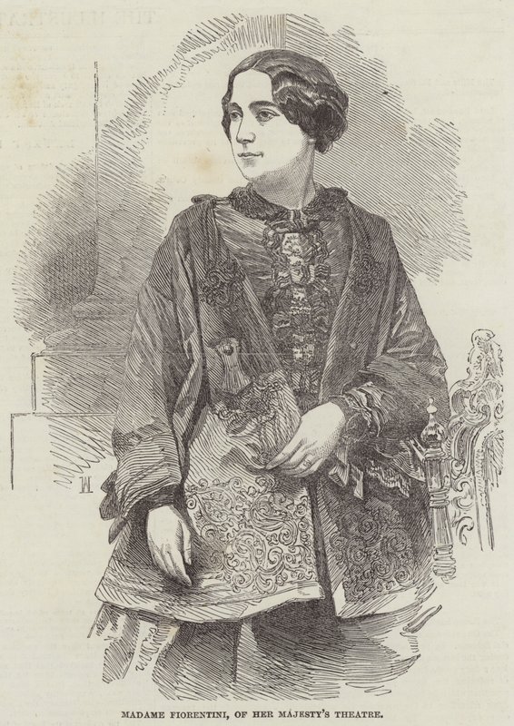 Madame Fiorentini, du Théâtre de Sa Majesté (gravure) - English School