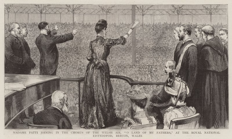 Madame Patti rejoignant le chœur de l