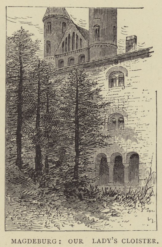Magdebourg, le Cloître de Notre-Dame (gravure) - English School