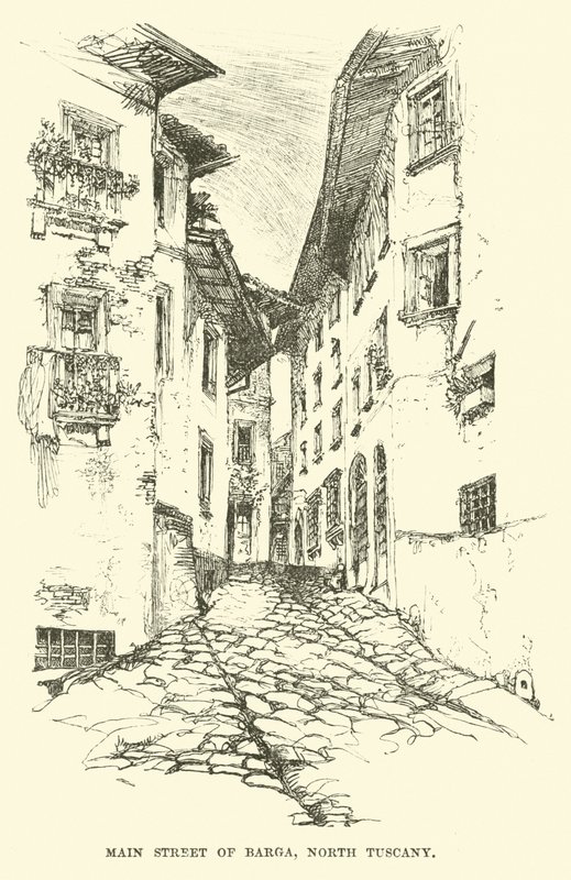 Rue principale de Barga, Toscane du Nord - English School