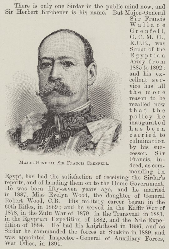 Major-Général Sir Francis Grenfell (gravure) - English School