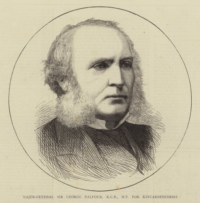 Major-Général Sir George Balfour, KCB, MP pour Kincardineshire - English School