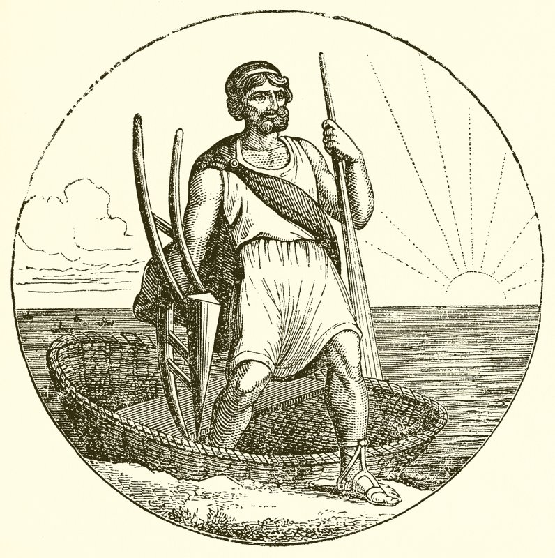 Homme dans un Coracle - English School