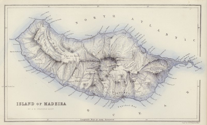 Carte : Île de Madère, par G H Swanston, Édimbourg - English School
