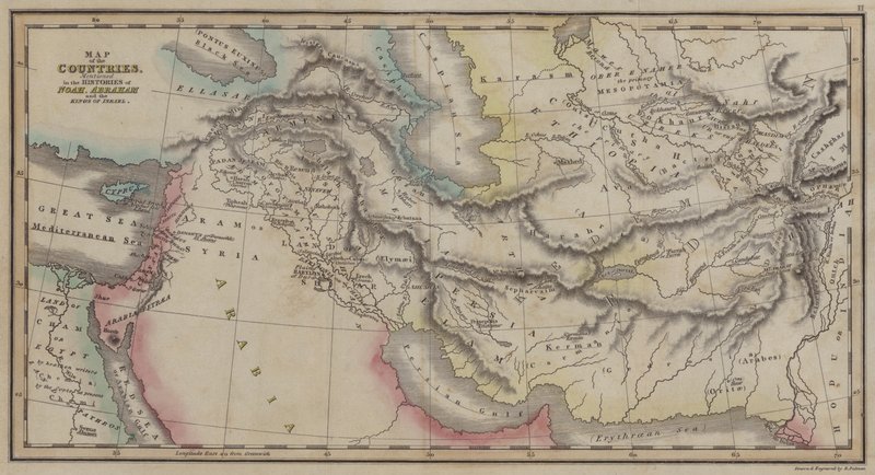 Carte des Pays, mentionnés dans les Histoires de Noé, Abraham et les Rois d