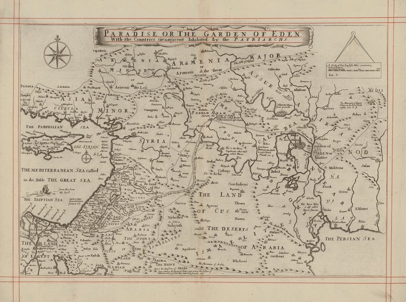 Carte du Paradis ou du Jardin d