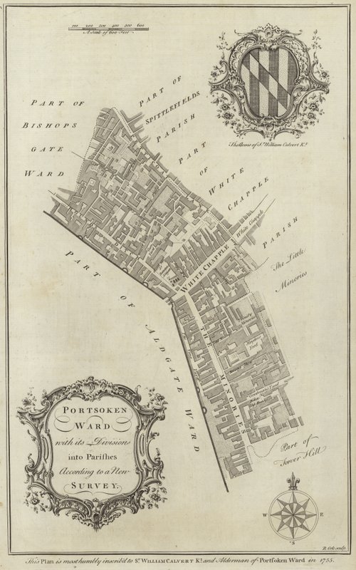 Carte du quartier de Portsoken, Londres - English School