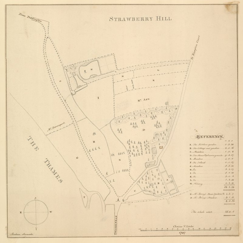 Carte de Strawberry Hill, Londres - English School