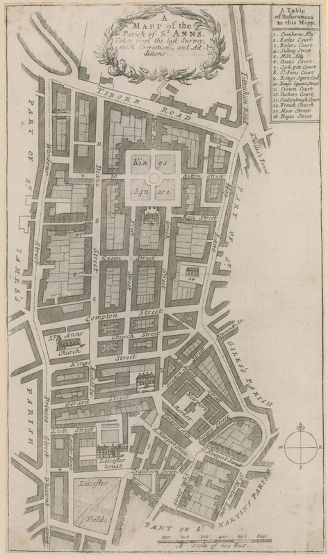Carte de la paroisse de Sainte-Anne - English School