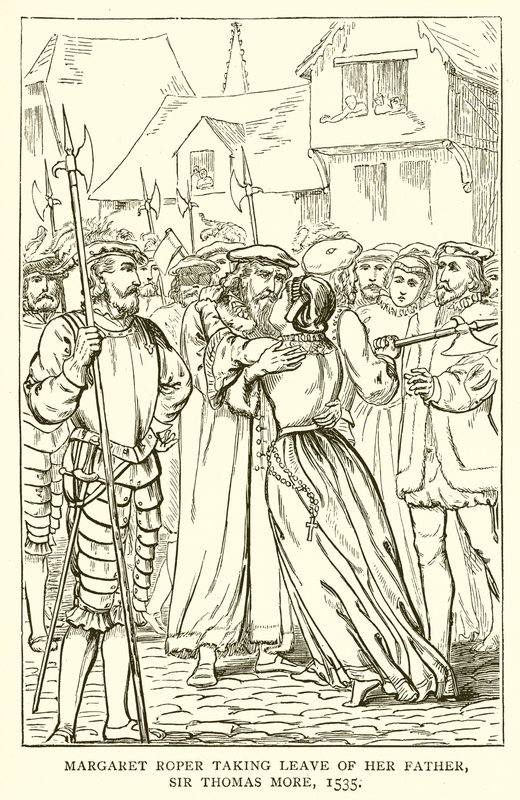 Margaret Roper faisant ses adieux à son père, Sir Thomas More, 1535 - English School