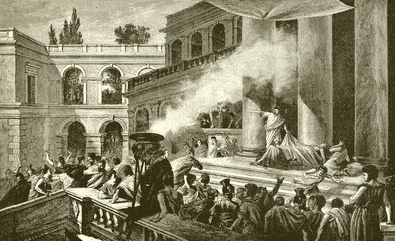 Marc Antoine montrant au peuple le corps de César - English School