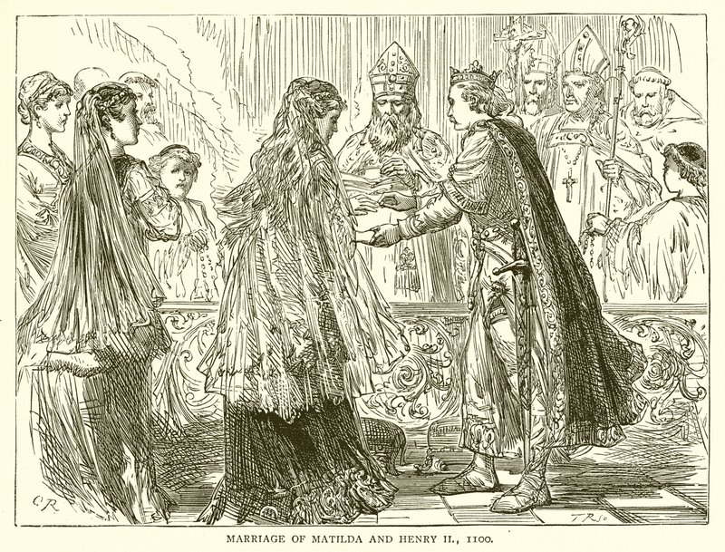 Mariage de Mathilde et Henri II, 1100 - English School