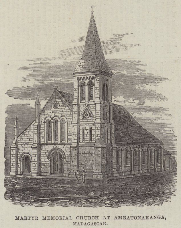 Église mémoriale des martyrs à Ambatonakanga, Madagascar (gravure) - English School