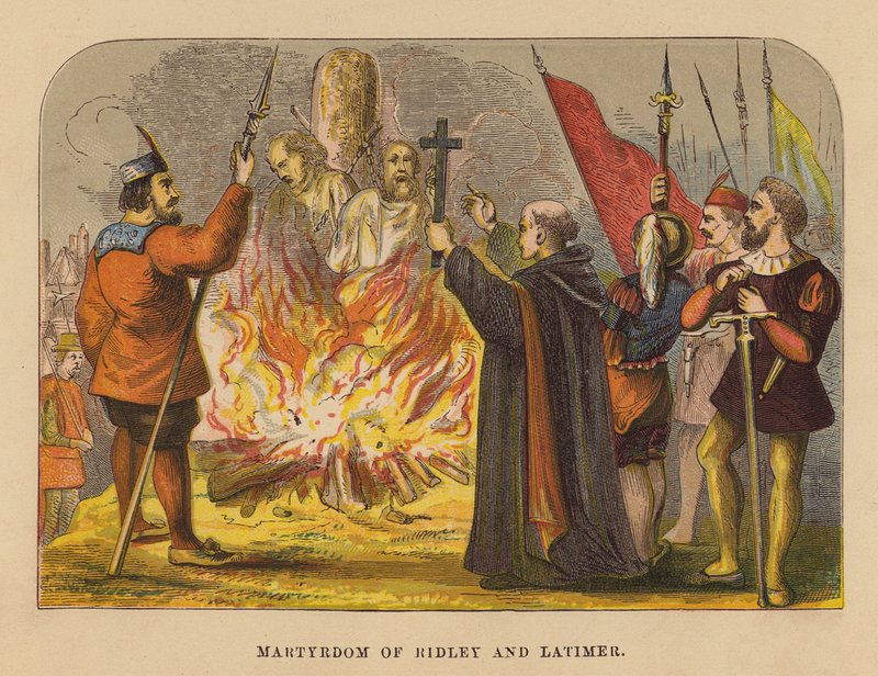 Le martyre de Ridley et Latimer - English School