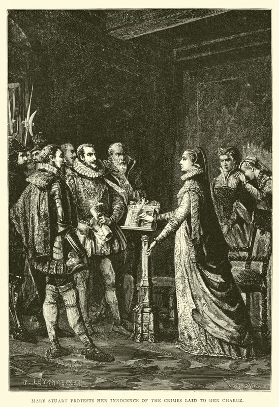 Marie Stuart proteste de son innocence des crimes qui lui sont reprochés - English School